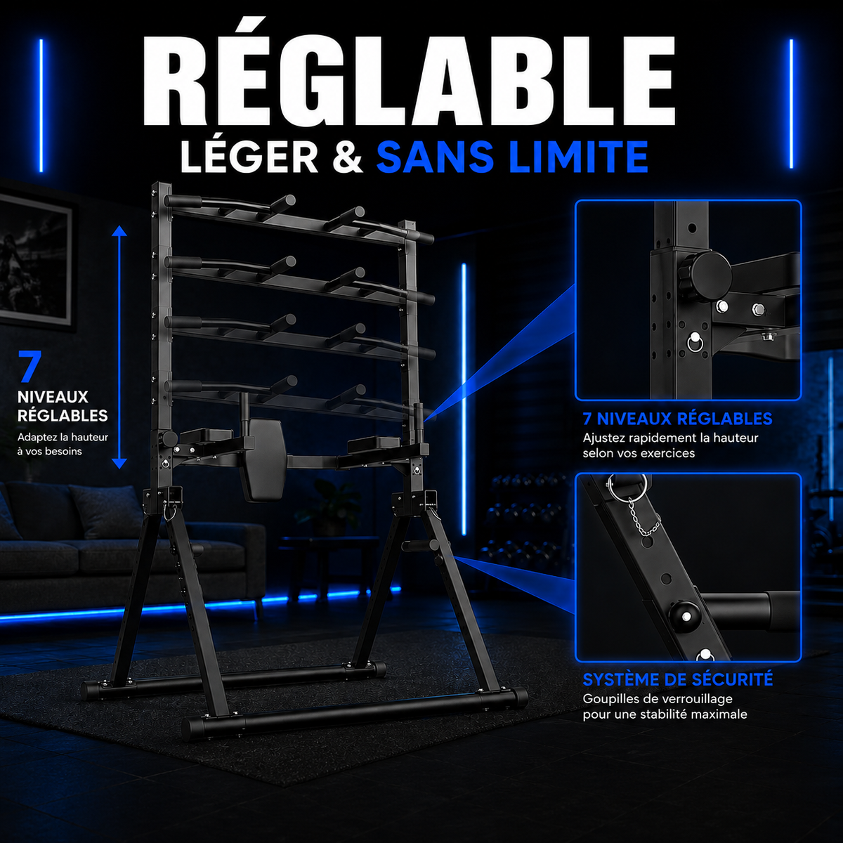 Tour d'exercices pliable
