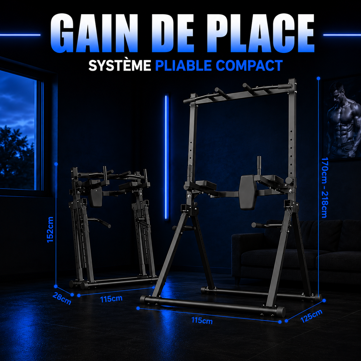 Tour d'exercices pliable